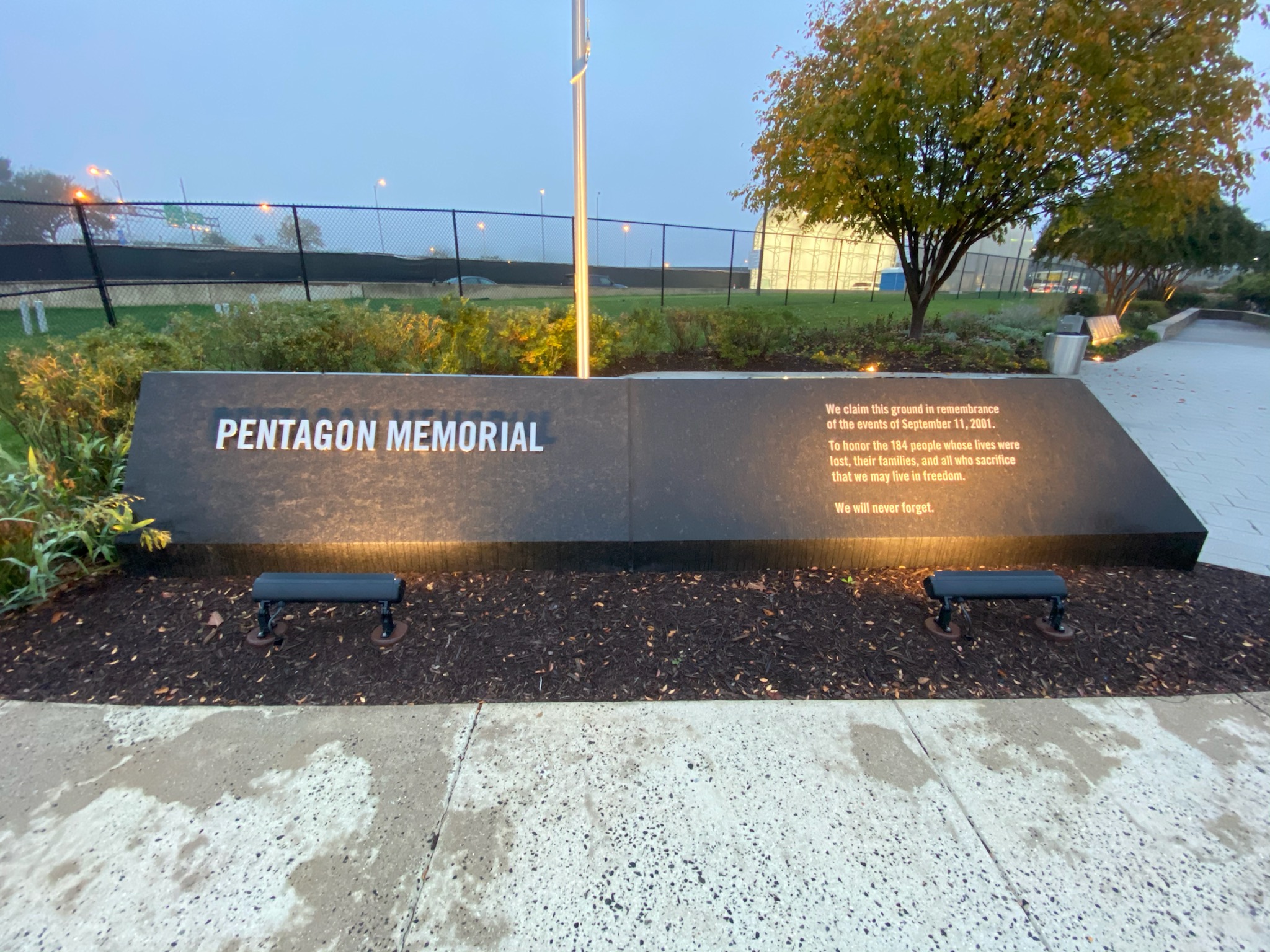Illuminating the Pentagon Memorial - Graybar